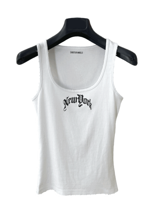 WHITE GLAM GRAPHIC TANK