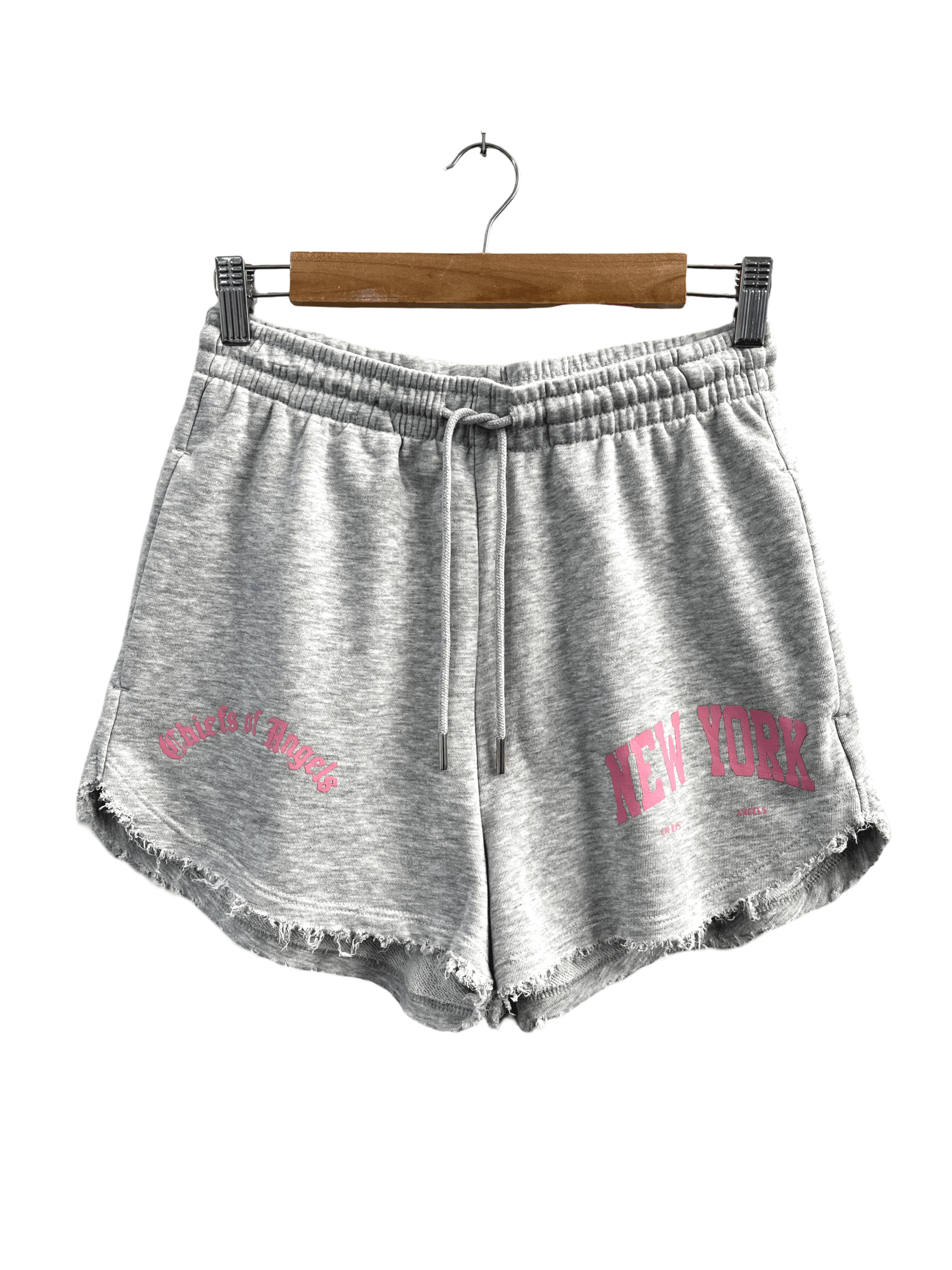 NEW YORK DISTRESSED SWEAT SHORTS
