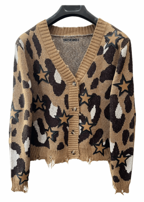LEOPARD STARS CARDI