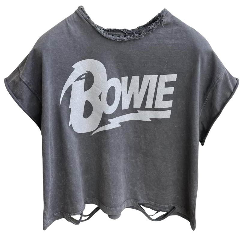 CHARCOAL BOWIE TEE