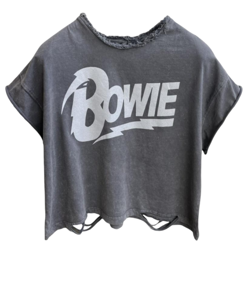 CHARCOAL BOWIE TEE