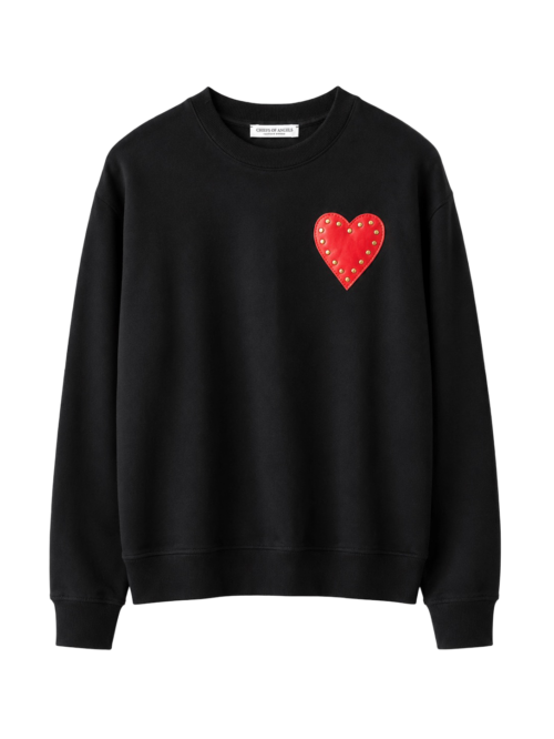STUDDED HEART SWEATER