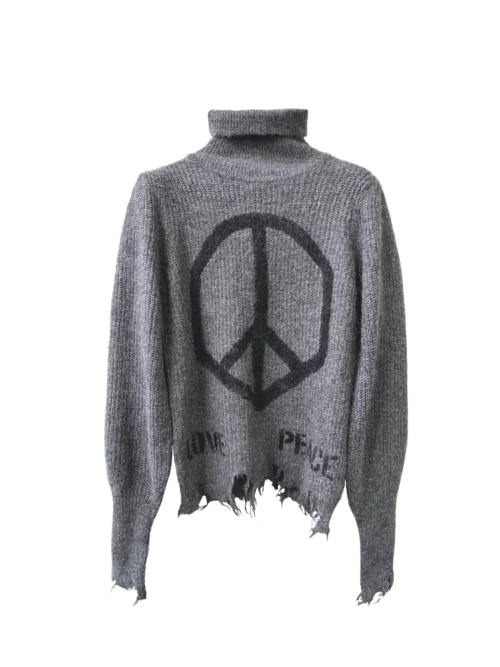 PEACE SIGN TURTLE KNIT