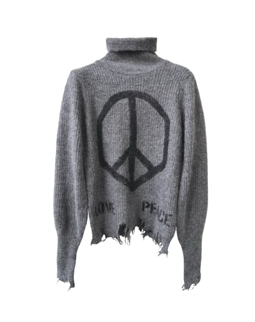 PEACE SIGN TURTLE KNIT