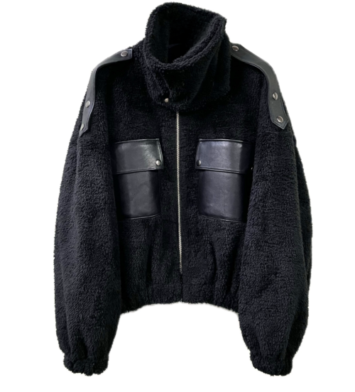 CUDDLE BLACK BOMBER JACKET