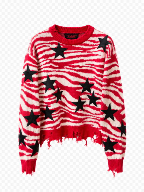 CANDY CANE ZEBRA KNIT
