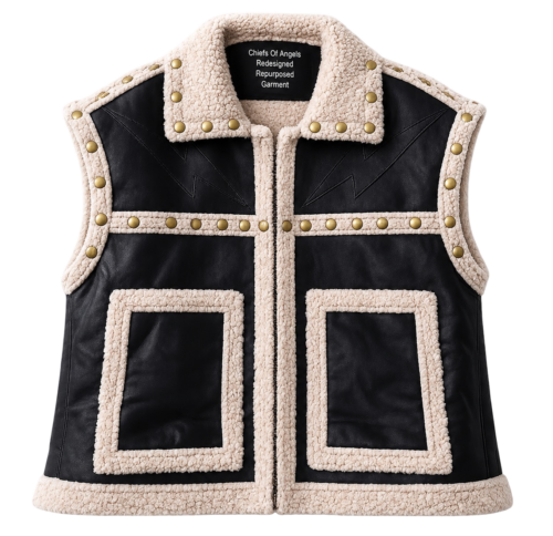 LEATHER STUDDED WAIST COAT
