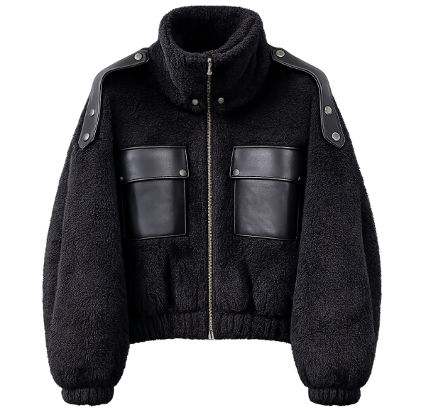 CUDDLE BLACK BOMBER JACKET
