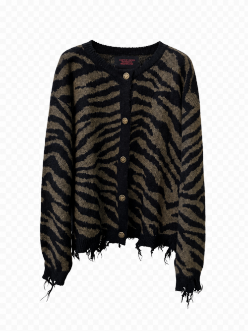 CAMO ZEBRA CARDI