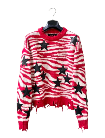 CANDY CANE ZEBRA KNIT