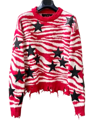 CANDY CANE ZEBRA KNIT