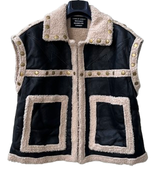 LEATHER STUDDED WAIST COAT