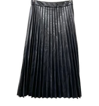 PLEATED LEATHER SKIRT