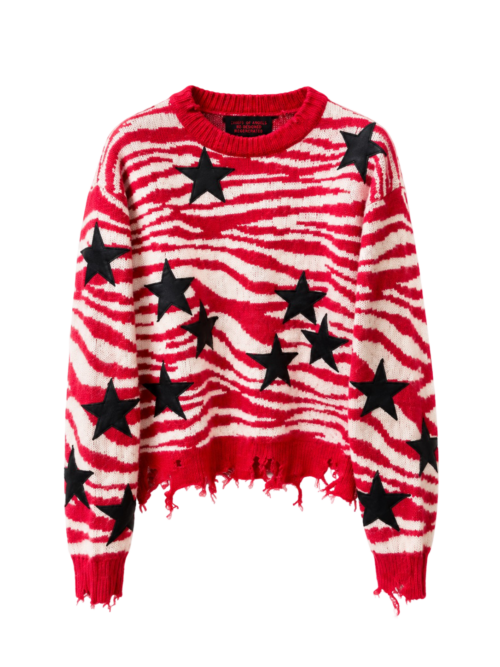 CANDY CANE ZEBRA KNIT