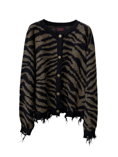 CAMO ZEBRA CARDI
